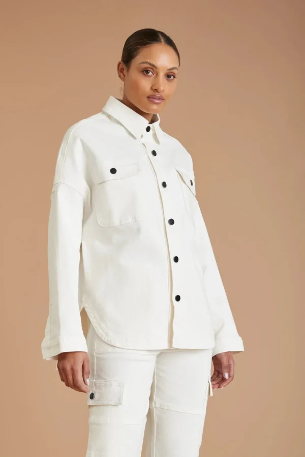 Shirts | Jumpers & Hoodies<ALL FENIX AF Denim Longsleeve Shirt White