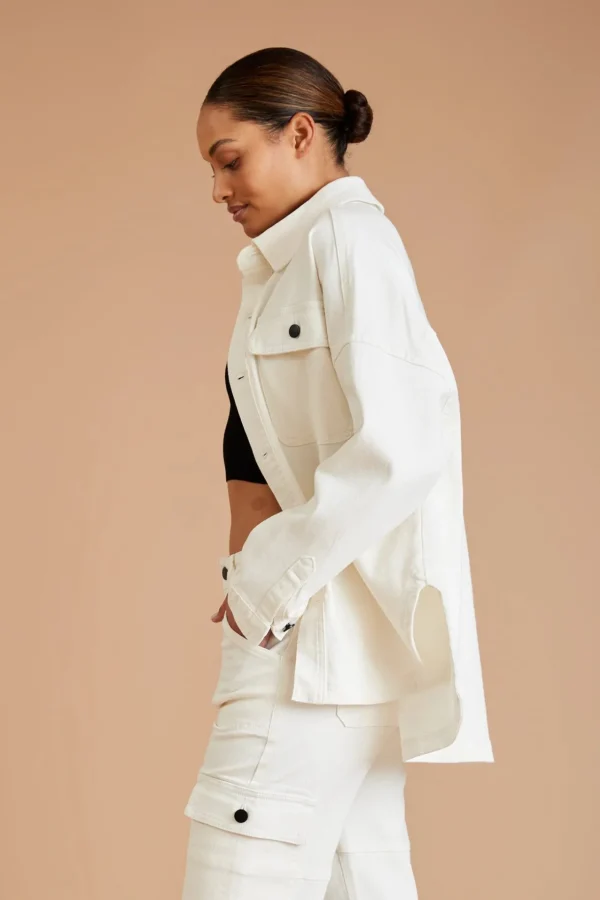 Shirts | Jumpers & Hoodies<ALL FENIX AF Denim Longsleeve Shirt White