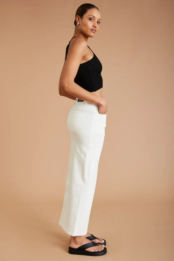 Skirts & Dresses<ALL FENIX AF Denim Skirt White