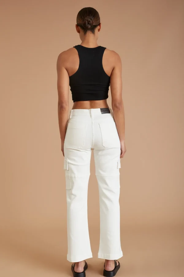Pants<ALL FENIX AF Denim Utility Pant White