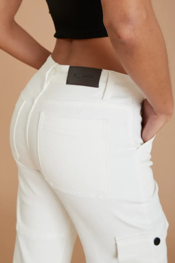 Pants<ALL FENIX AF Denim Utility Pant White