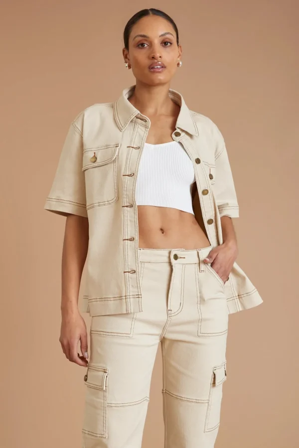 Shirts | Tees & Tanks<ALL FENIX AF Denim Utility Shirt Shell