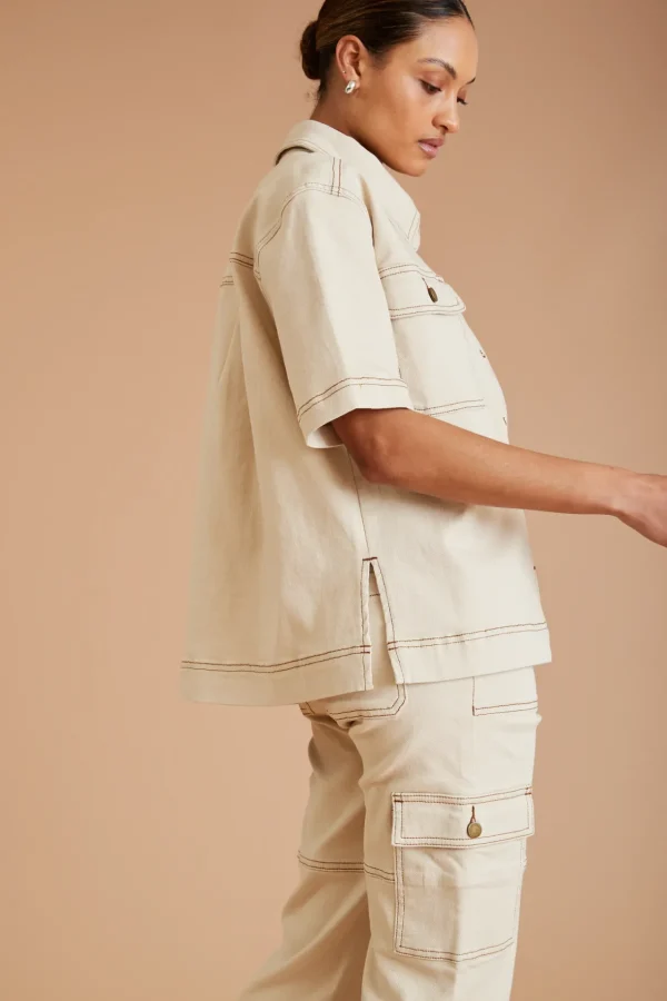 Shirts | Tees & Tanks<ALL FENIX AF Denim Utility Shirt Shell