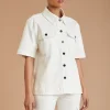 Shirts | Tees & Tanks<ALL FENIX AF Denim Utility Shirt White