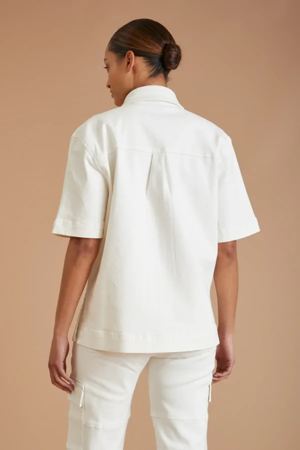 Shirts | Tees & Tanks<ALL FENIX AF Denim Utility Shirt White
