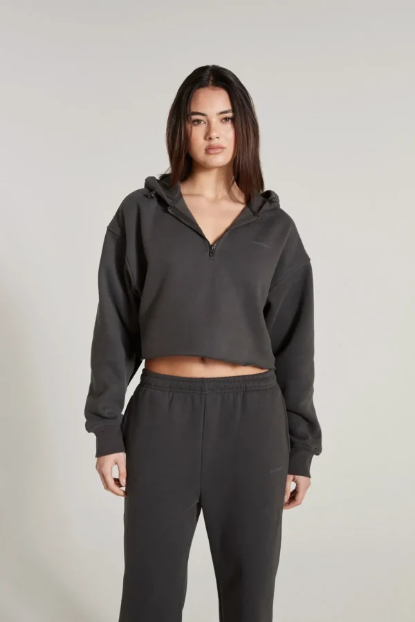 Jumpers & Hoodies<ALL FENIX Circuit Crop Hoodie VintageBlack