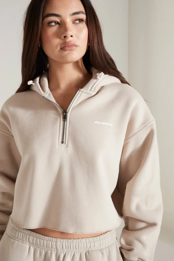 Jumpers & Hoodies<ALL FENIX Circuit Crop Hoodie Stone
