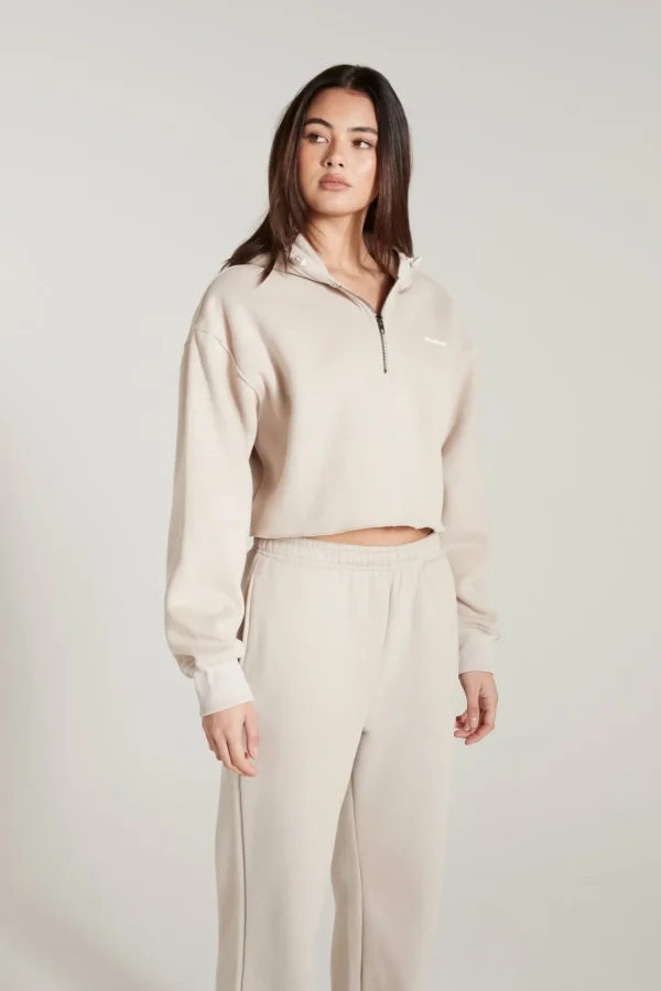 Jumpers & Hoodies<ALL FENIX Circuit Crop Hoodie Stone