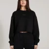 Jumpers & Hoodies<ALL FENIX Crew Crop Sweater Black