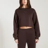 Jumpers & Hoodies<ALL FENIX Crew Crop Sweater Espresso