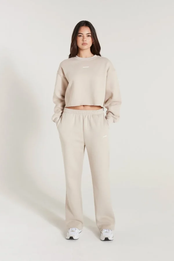 Jumpers & Hoodies<ALL FENIX Crew Crop Sweater Stone