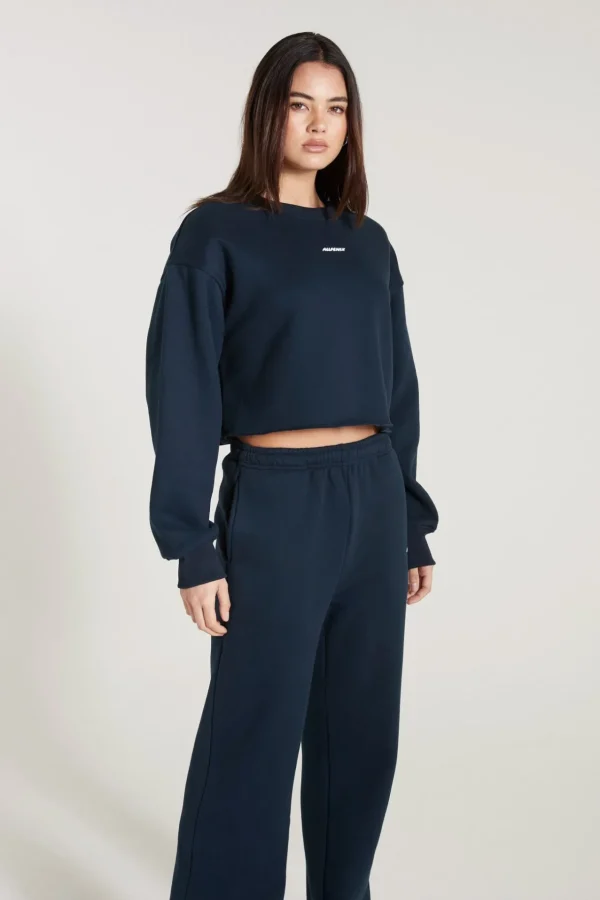 Jumpers & Hoodies<ALL FENIX Crew Crop Sweater Navy