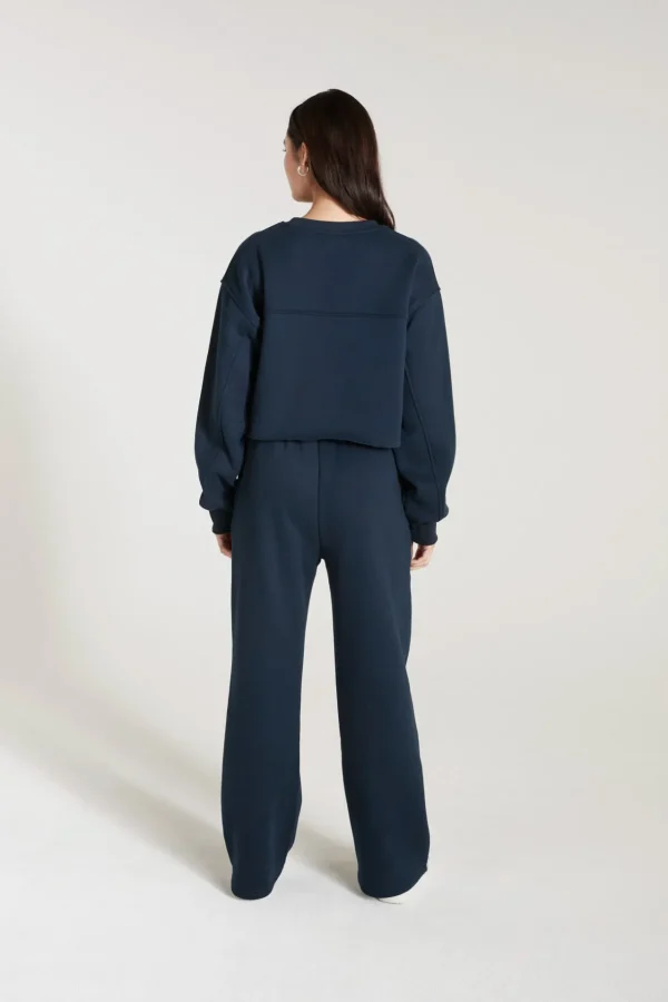 Jumpers & Hoodies<ALL FENIX Crew Crop Sweater Navy
