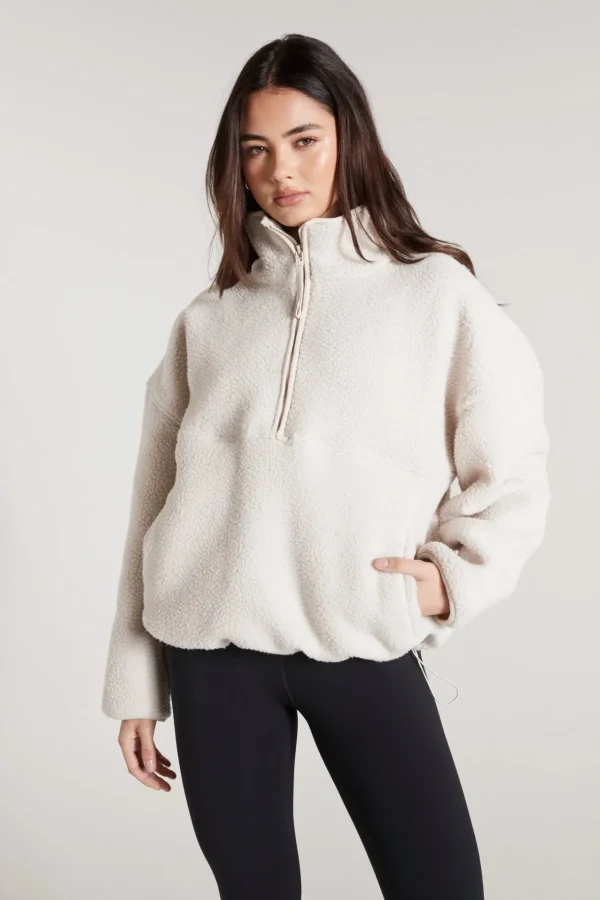 Jumpers & Hoodies<ALL FENIX Soft Fleece 1/2 Zip Sweater Clay