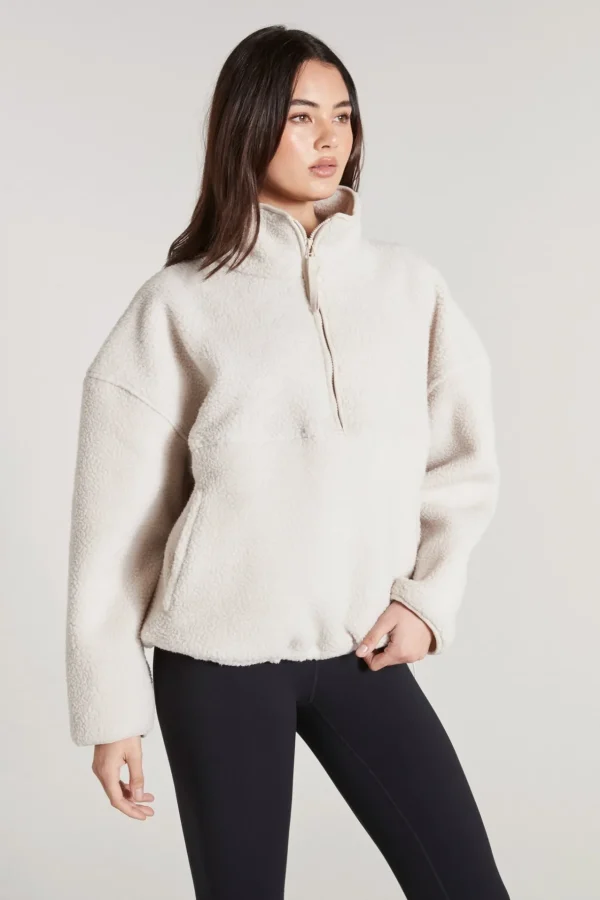 Jumpers & Hoodies<ALL FENIX Soft Fleece 1/2 Zip Sweater Clay