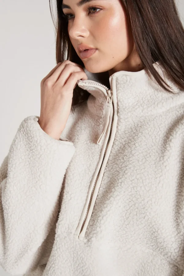 Jumpers & Hoodies<ALL FENIX Soft Fleece 1/2 Zip Sweater Clay