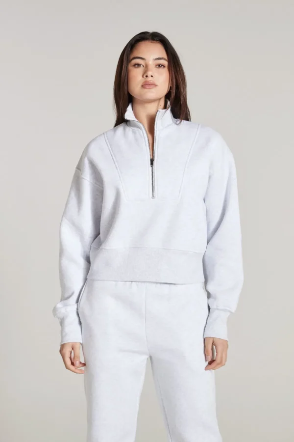 Jumpers & Hoodies<ALL FENIX Track 1/2 Zip Sweater WhiteMarle