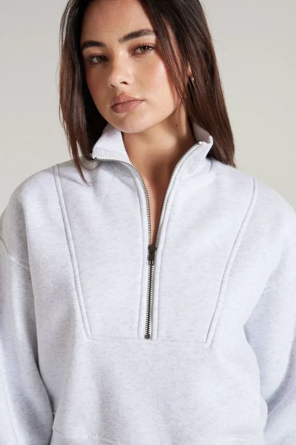 Jumpers & Hoodies<ALL FENIX Track 1/2 Zip Sweater WhiteMarle