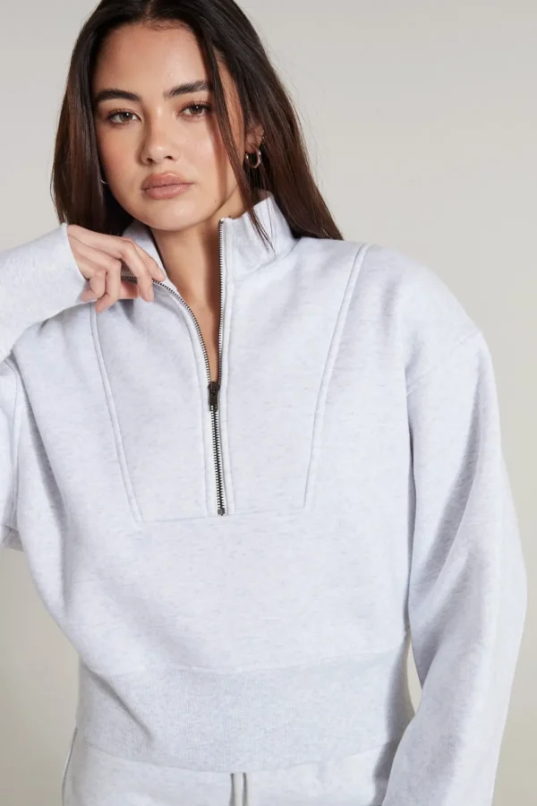 Jumpers & Hoodies<ALL FENIX Track 1/2 Zip Sweater WhiteMarle
