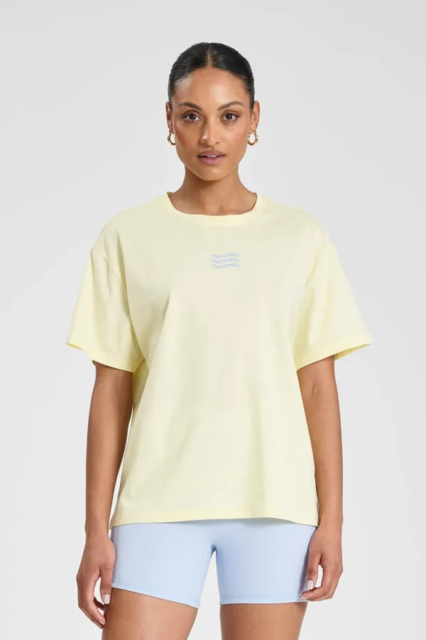Tees & Tanks<ALL FENIX ALLFENIX Waves Logo Tee ButterYellow