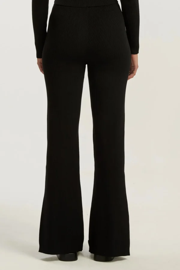 Pants | Knitwear<ALL FENIX Amelia Rib Pant Black