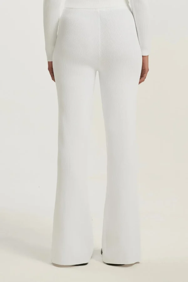 Pants | Knitwear<ALL FENIX Amelia Rib Pant White