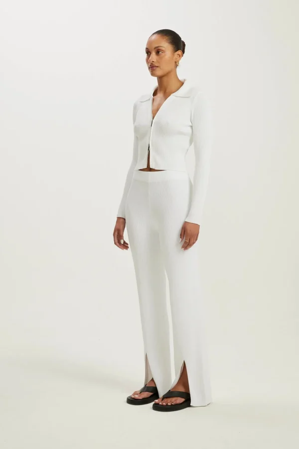Pants | Knitwear<ALL FENIX Amelia Rib Pant White