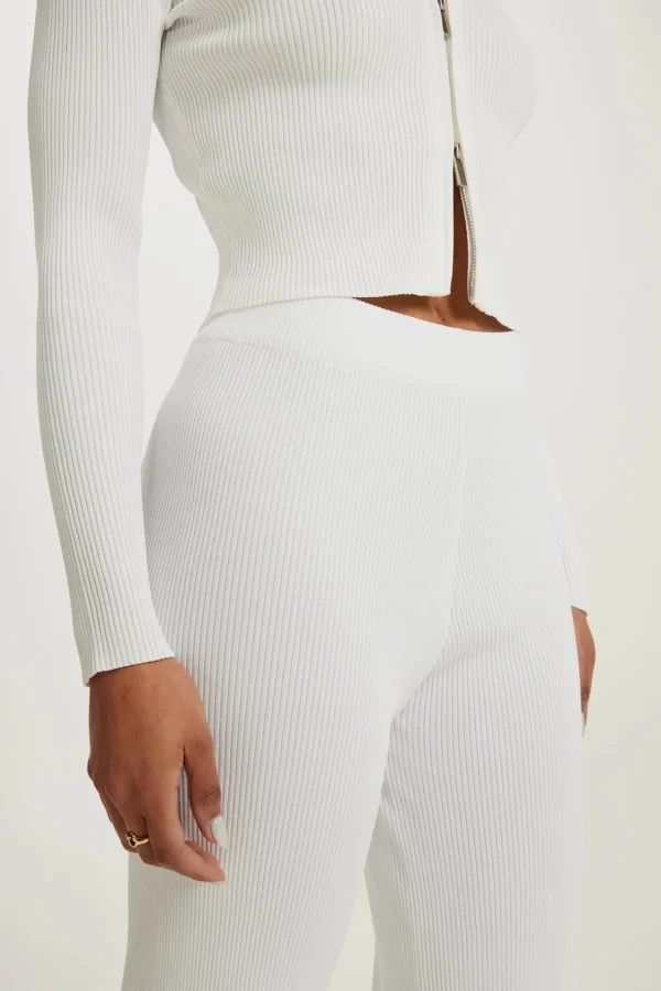 Pants | Knitwear<ALL FENIX Amelia Rib Pant White