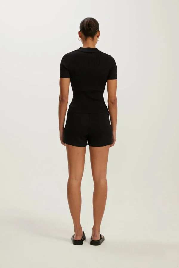 Shorts<ALL FENIX Amelia Rib Short Black