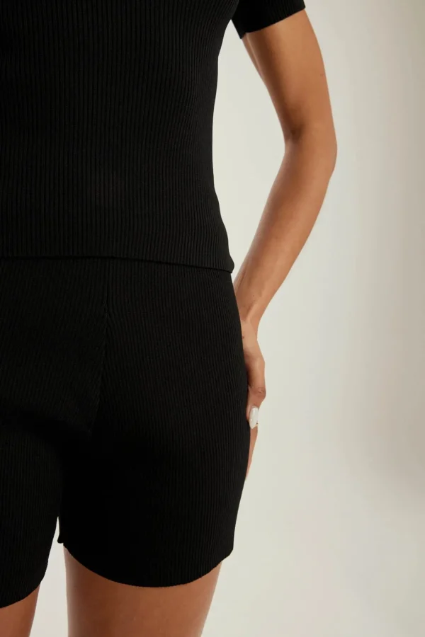 Shorts<ALL FENIX Amelia Rib Short Black