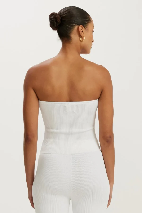 Knitwear<ALL FENIX Amelia Rib Tube Top White