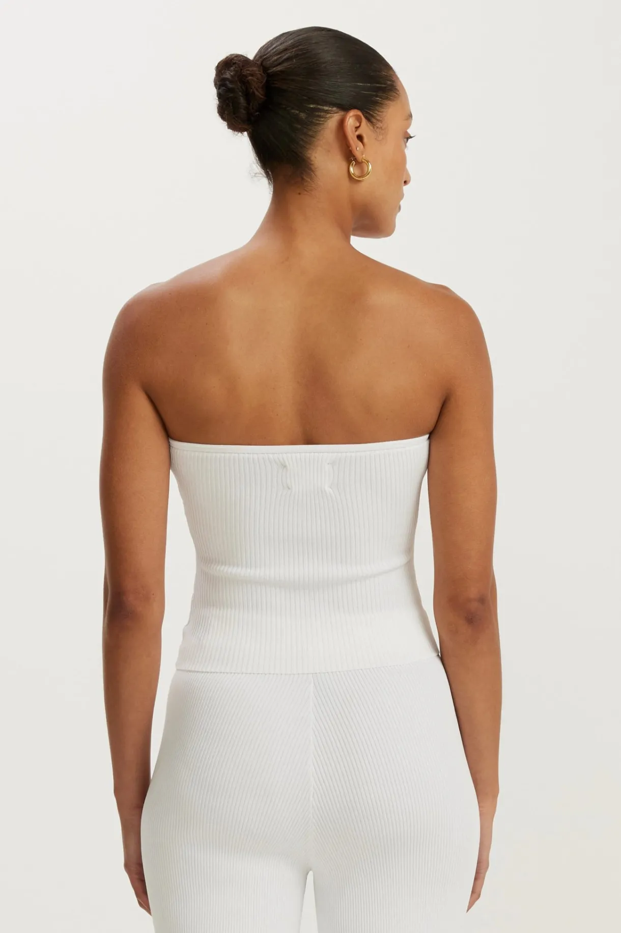 Knitwear<ALL FENIX Amelia Rib Tube Top White