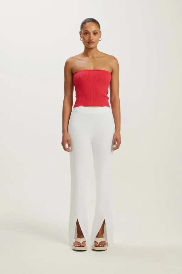Knitwear<ALL FENIX Amelia Rib Tube Top Watermelon