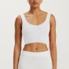 Tees & Tanks<ALL FENIX Amelia Rib V-Tank White