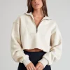 Jumpers & Hoodies<ALL FENIX Arlo Crop 1/2 Zip Sweater Clay