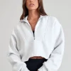 Jumpers & Hoodies<ALL FENIX Arlo Crop 1/2 Zip Sweater WhiteMarle