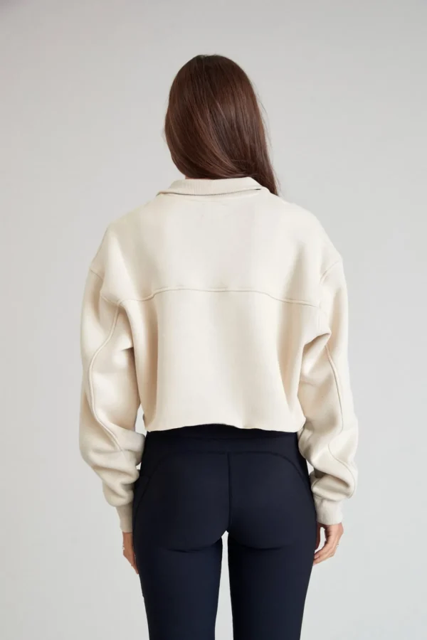 Jumpers & Hoodies<ALL FENIX Arlo Crop 1/2 Zip Sweater Clay