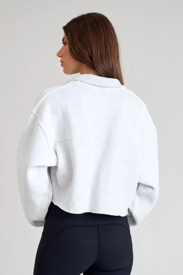 Jumpers & Hoodies<ALL FENIX Arlo Crop 1/2 Zip Sweater WhiteMarle