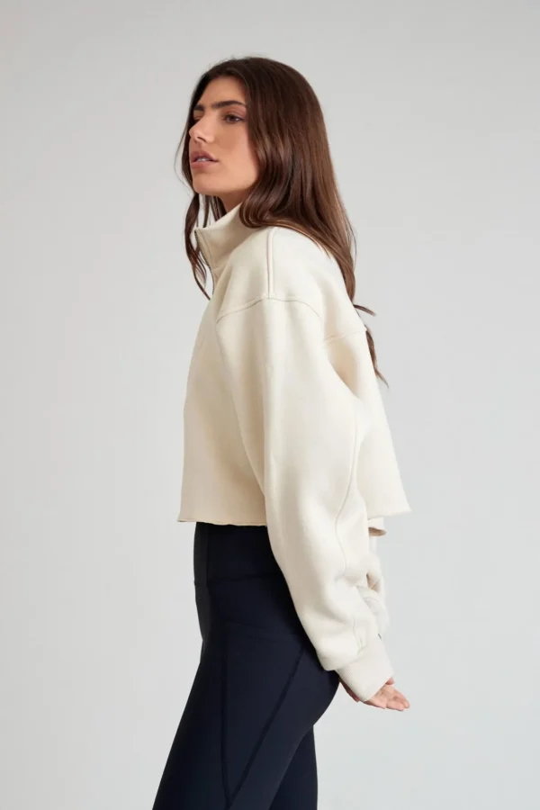 Jumpers & Hoodies<ALL FENIX Arlo Crop 1/2 Zip Sweater Clay