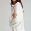 Jumpers & Hoodies<ALL FENIX Chunky 1/2 Zip Knit White