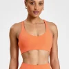 Sports Bras<ALL FENIX CLOUDCORE Cross Back Sports Bra Coral