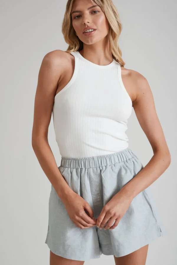 Tees & Tanks<ALL FENIX Daisy High Neck Tank White