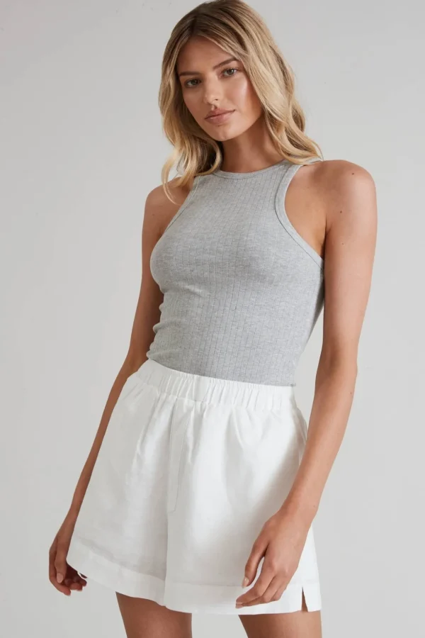 Tees & Tanks<ALL FENIX Daisy High Neck Tank Grey