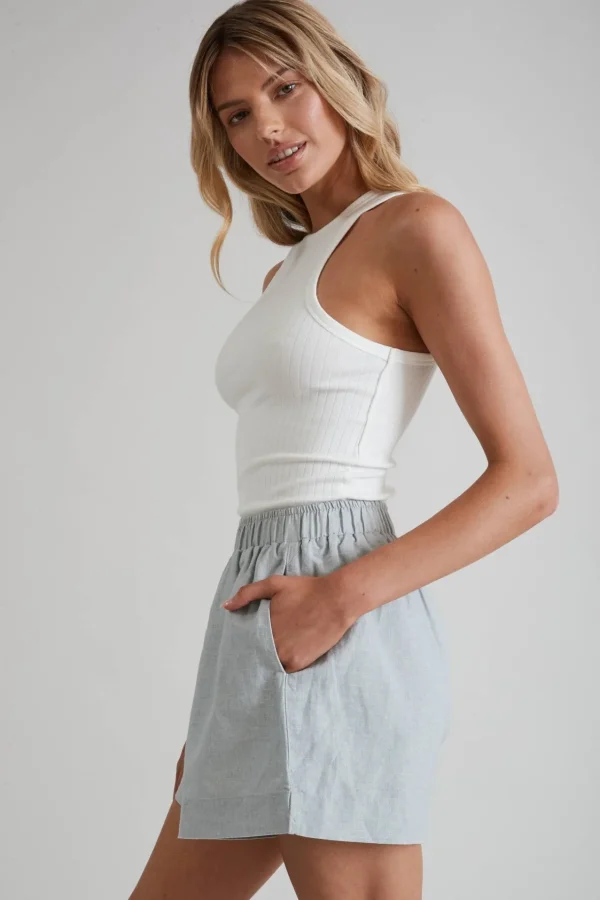 Tees & Tanks<ALL FENIX Daisy High Neck Tank White