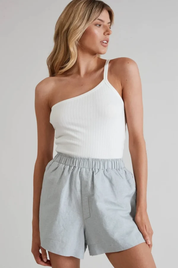 Tees & Tanks<ALL FENIX Daisy One-Shoulder Tank White