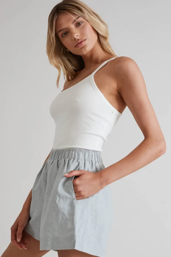 Tees & Tanks<ALL FENIX Daisy One-Shoulder Tank White