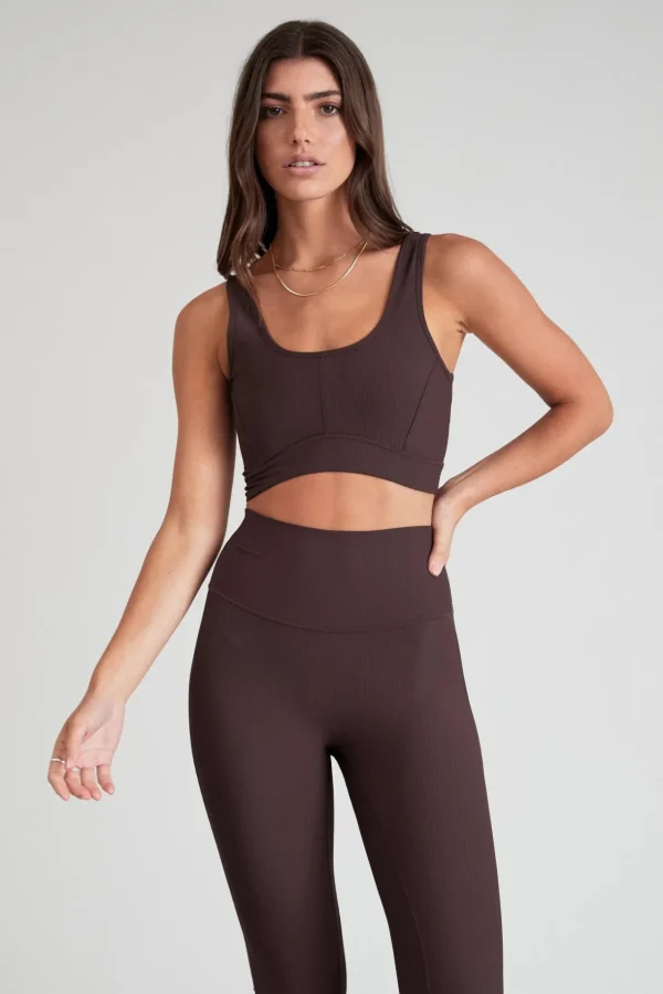 Sports Bras<ALL FENIX EcoRib Contour Sports Bra Espresso