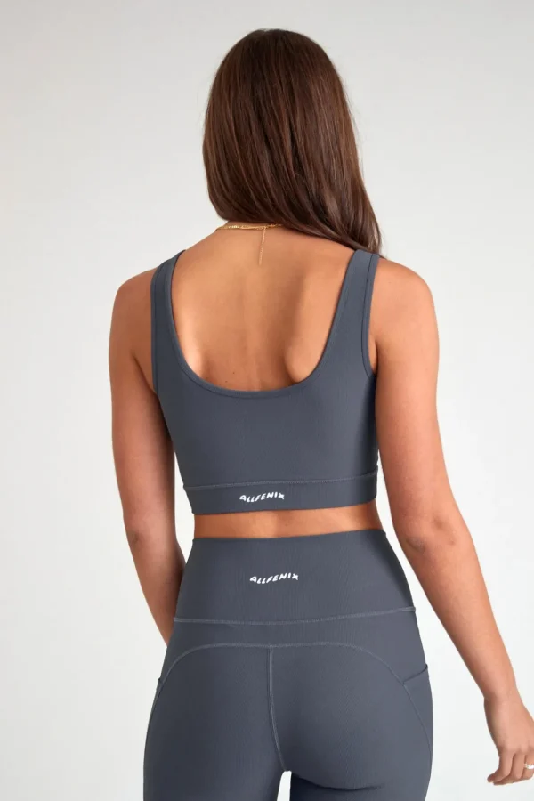 Sports Bras<ALL FENIX EcoRib Contour Sports Bra Steel