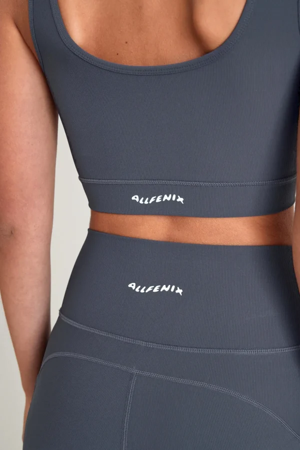 Sports Bras<ALL FENIX EcoRib Contour Sports Bra Steel