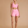 Sports Bras<ALL FENIX EcoRib Cross Back Sports Bra Pink